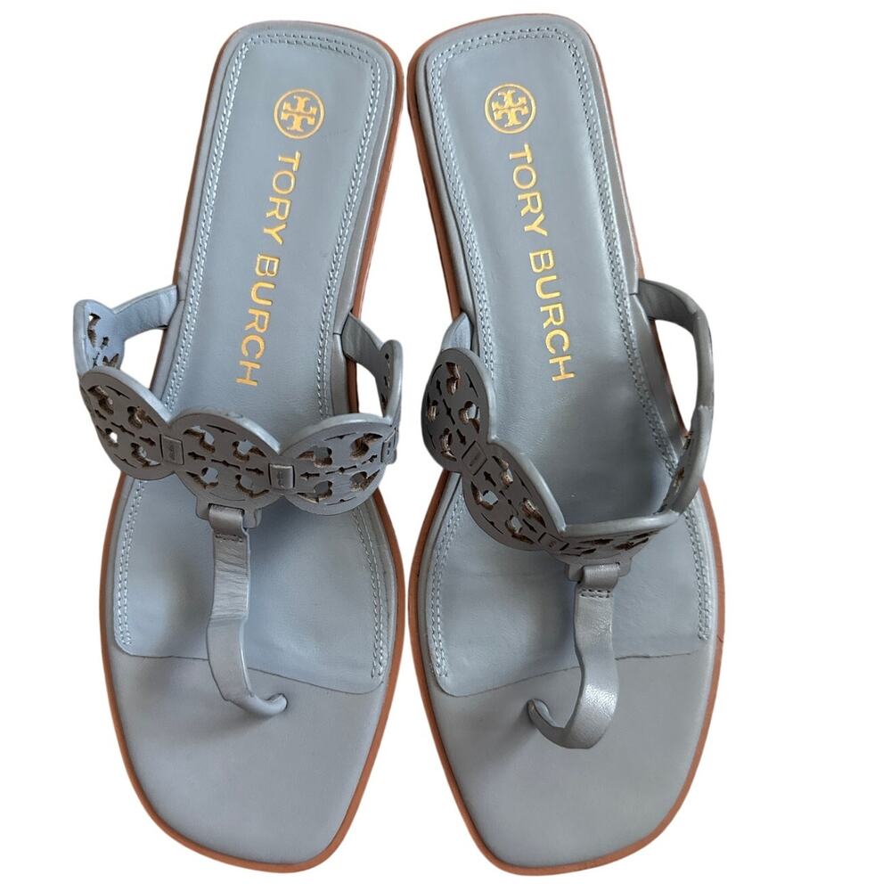 Tory Burch Light Gray/blue Miller Thong Sandals